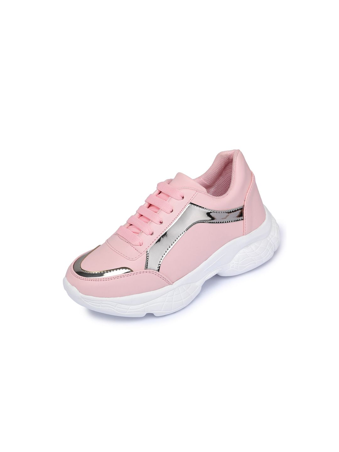 BOOTCO Women Pink Solid Casual Sneakers Price in India