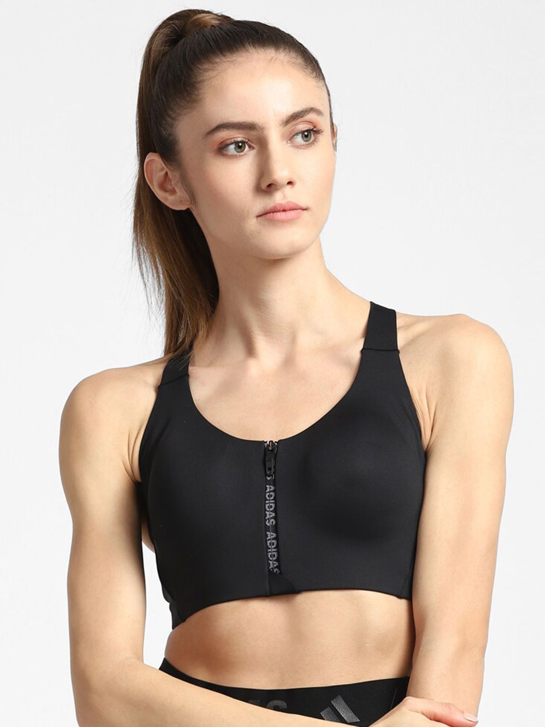 ADIDAS Black Lightly Padded Yoga Bra Price in India