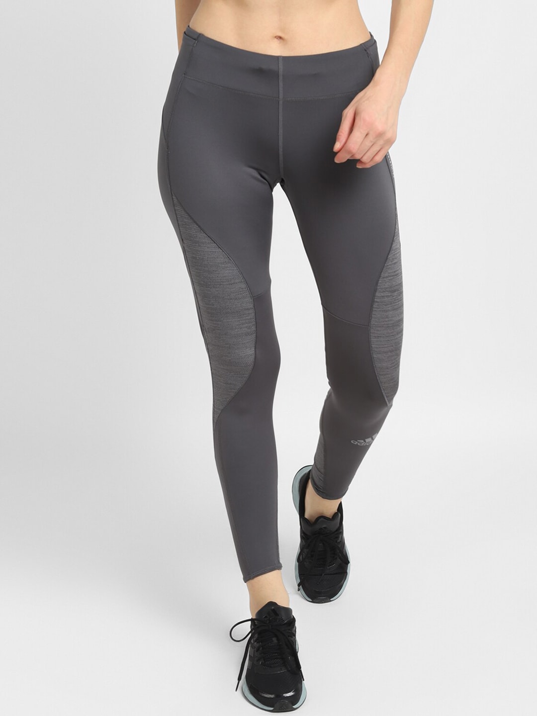 ADIDAS Women Grey Solid Tights Price in India