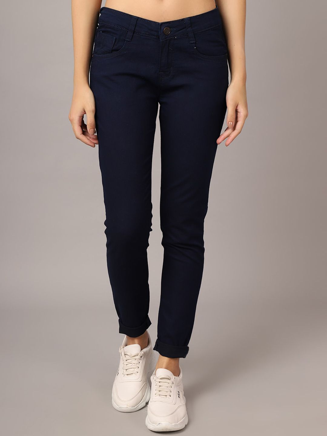 Crozo By Cantabil Women Blue Mid Rise Jeans Price in India