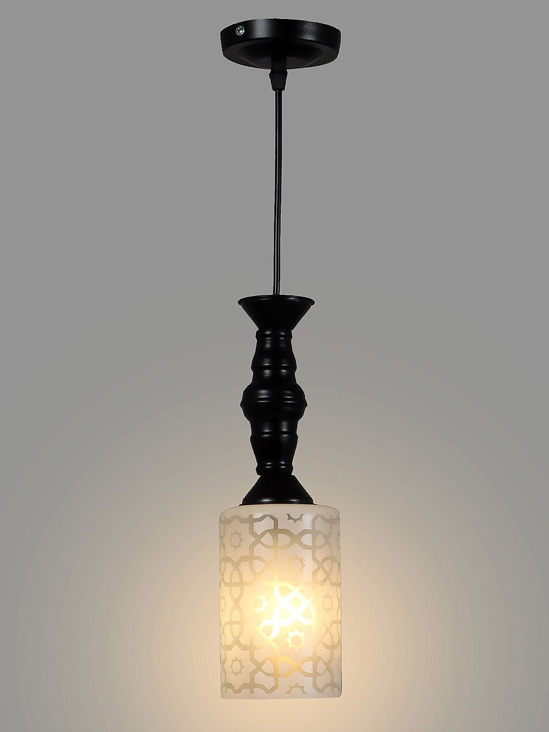 MFD HOME FURNISHING White & Black Textured Contemporary Ceiling Lamps Price in India