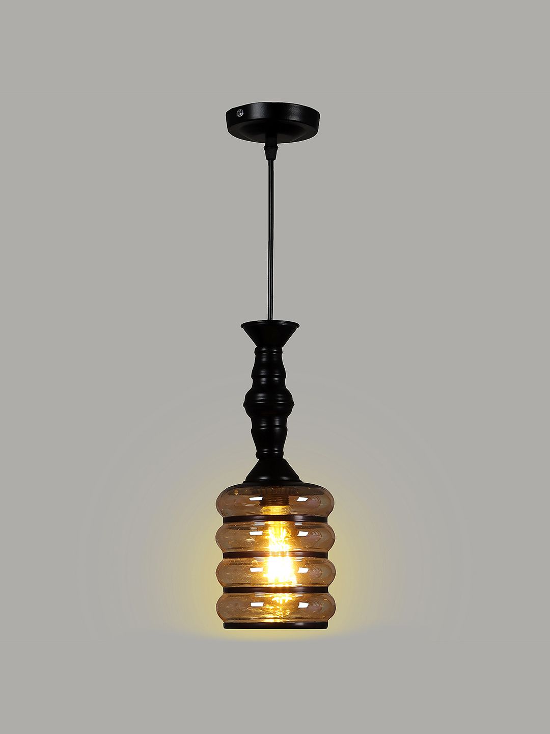 MFD HOME FURNISHING Black Cylindrical Ceiling Lamps Price in India