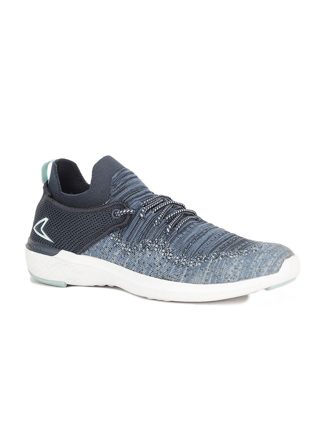 Power Men Black Textile Running Non-Marking Shoes
