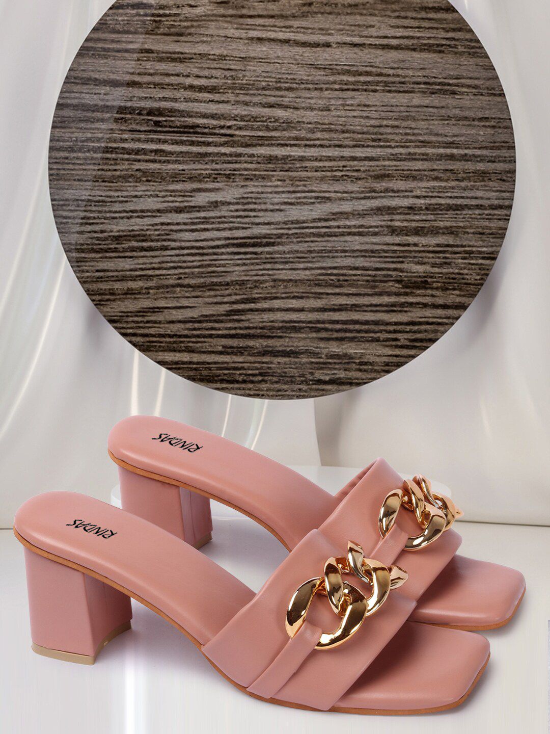 RINDAS Pink Party Block Sandals Price in India