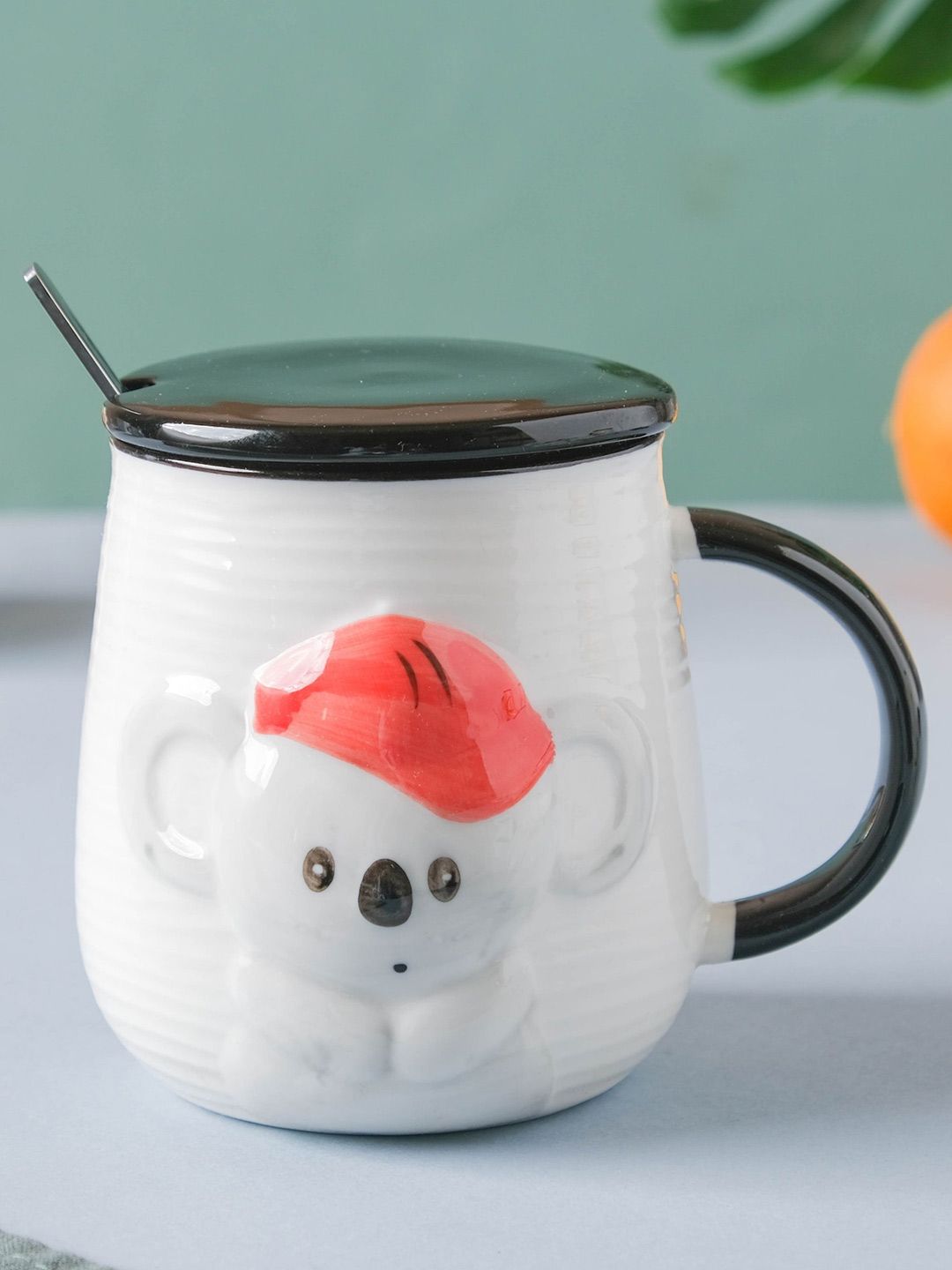 Nestasia White Winsome Koala Bear Mug With Lid & Spoon Price in India