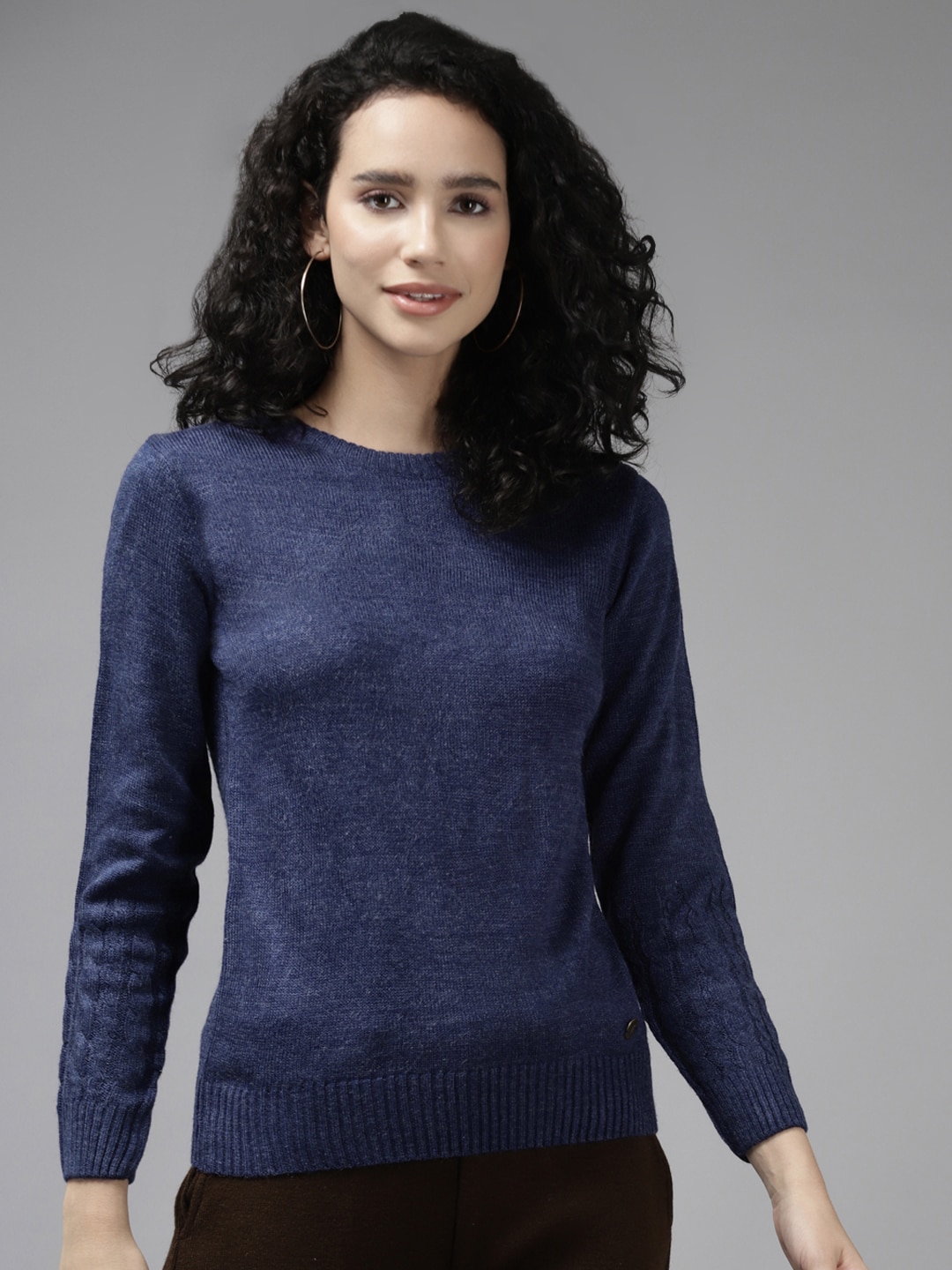 Cayman Women Blue Acrylic Pullover Price in India
