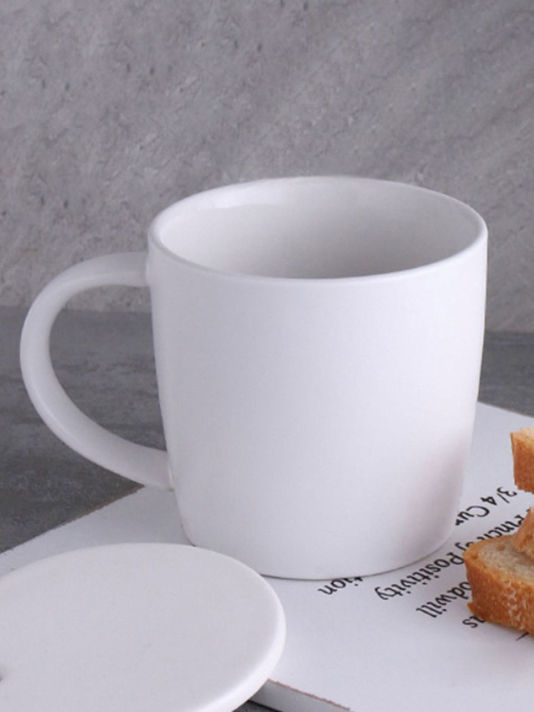Nestasia White Ceramic Cup With Lid Price in India