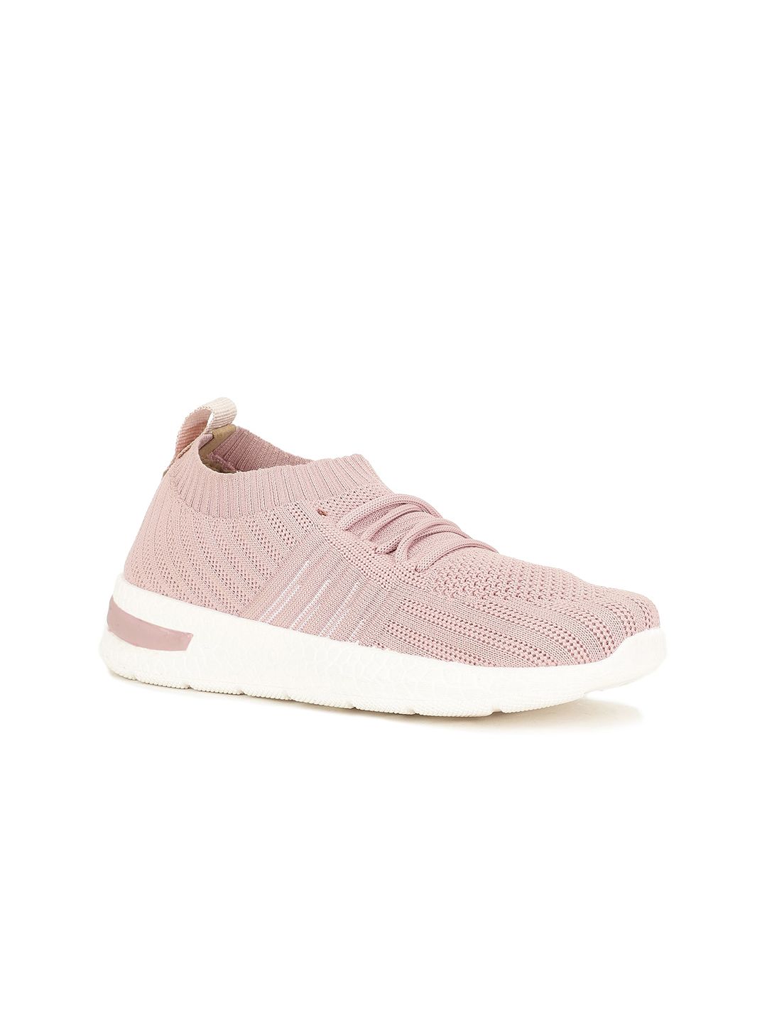 Bata Women Pink Woven Design Slip-On Sneakers Price in India