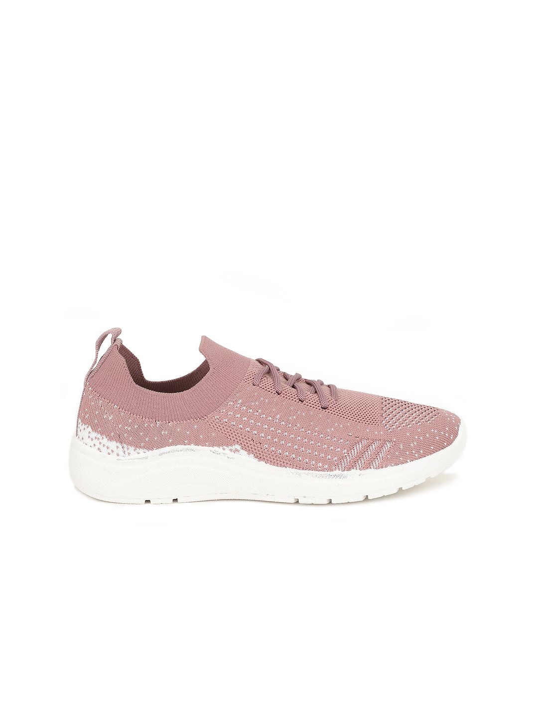 Bata Women Pink Textured Sneakers Price in India