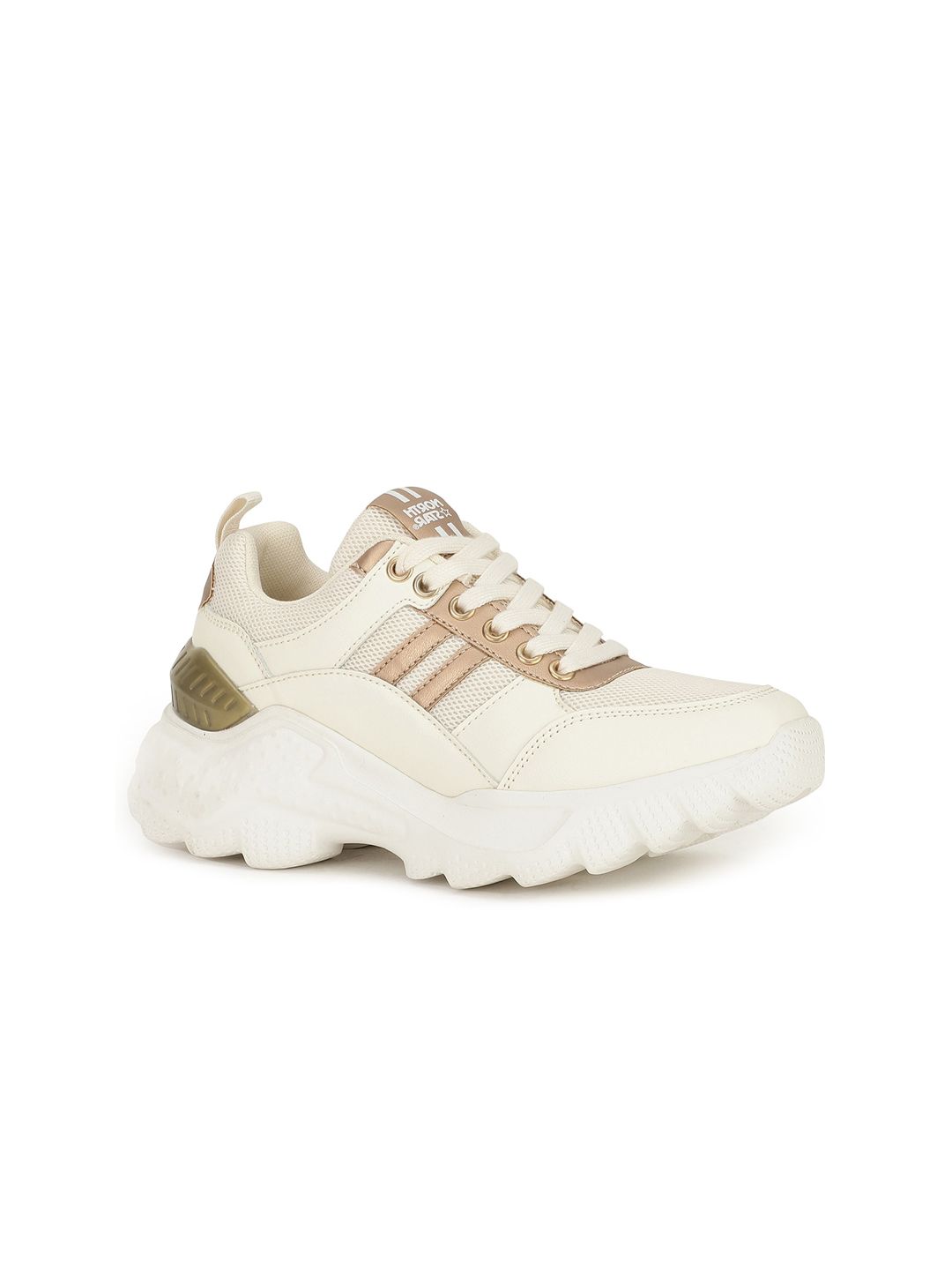 North Star Women Beige PU Sneakers Price in India