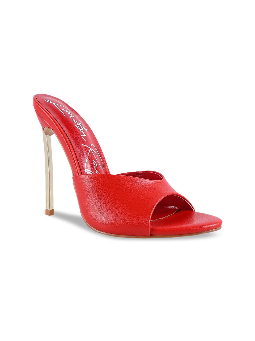 London Rag Red PU Party Stiletto Peep Toes Price in India