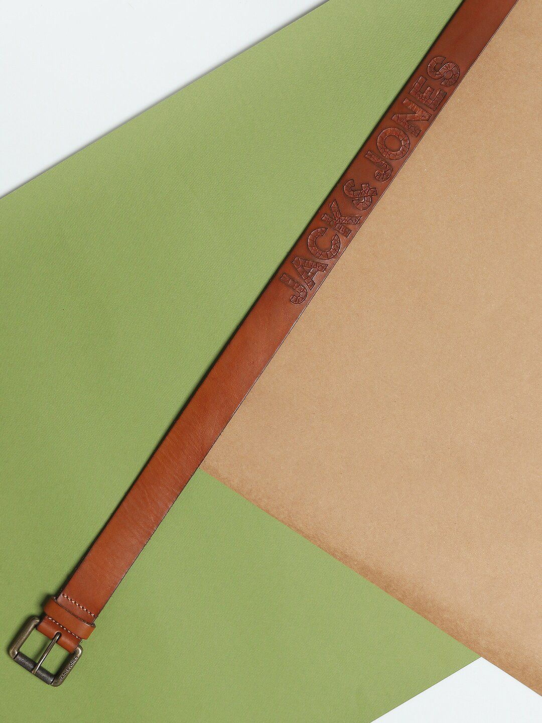 Jack & Jones Men Brown Leather Belt