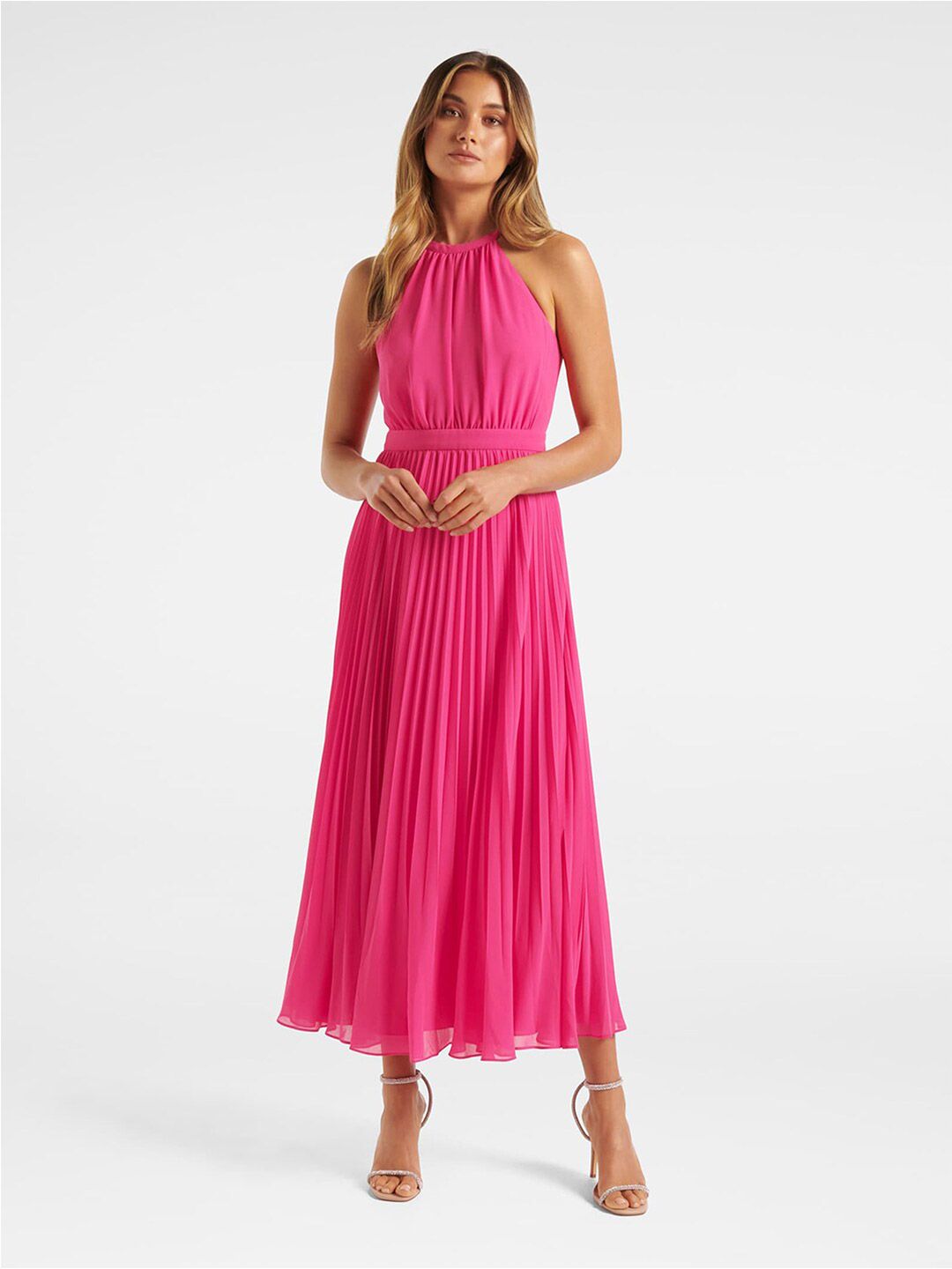 Forever New Pink Halter Neck Dress Price in India