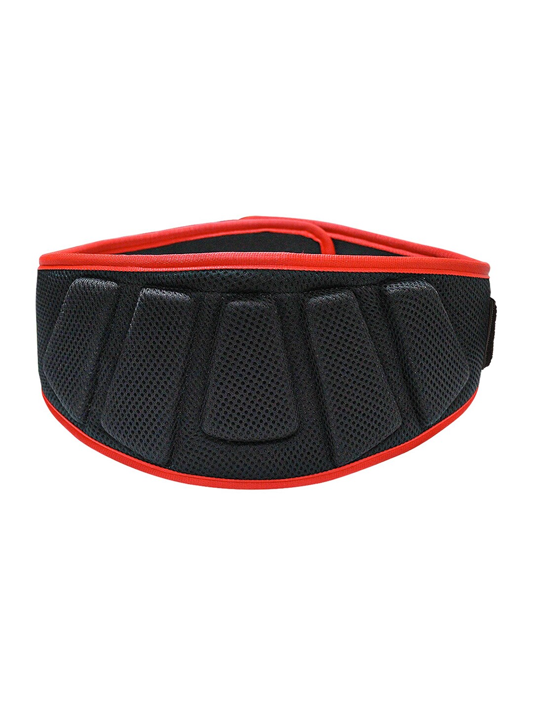 MUSCLEXP Black & Red Solid Padded Weightlifting Belt Price in India