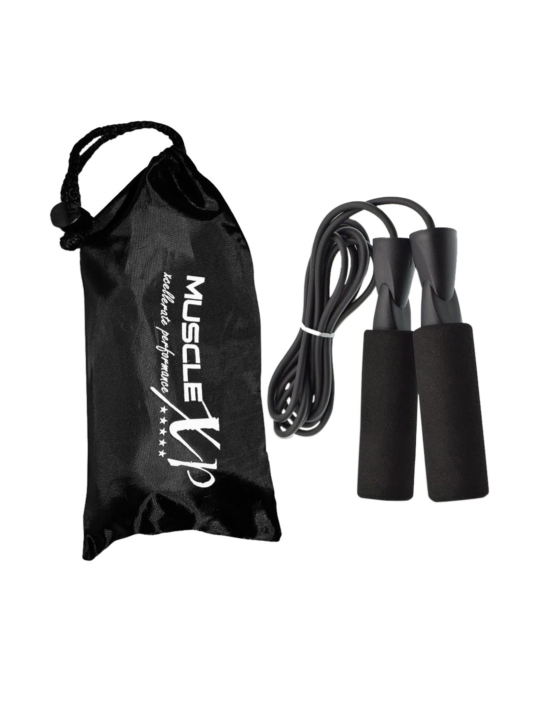 MUSCLEXP MUSCLEXP  Black Solid Skipping Rope