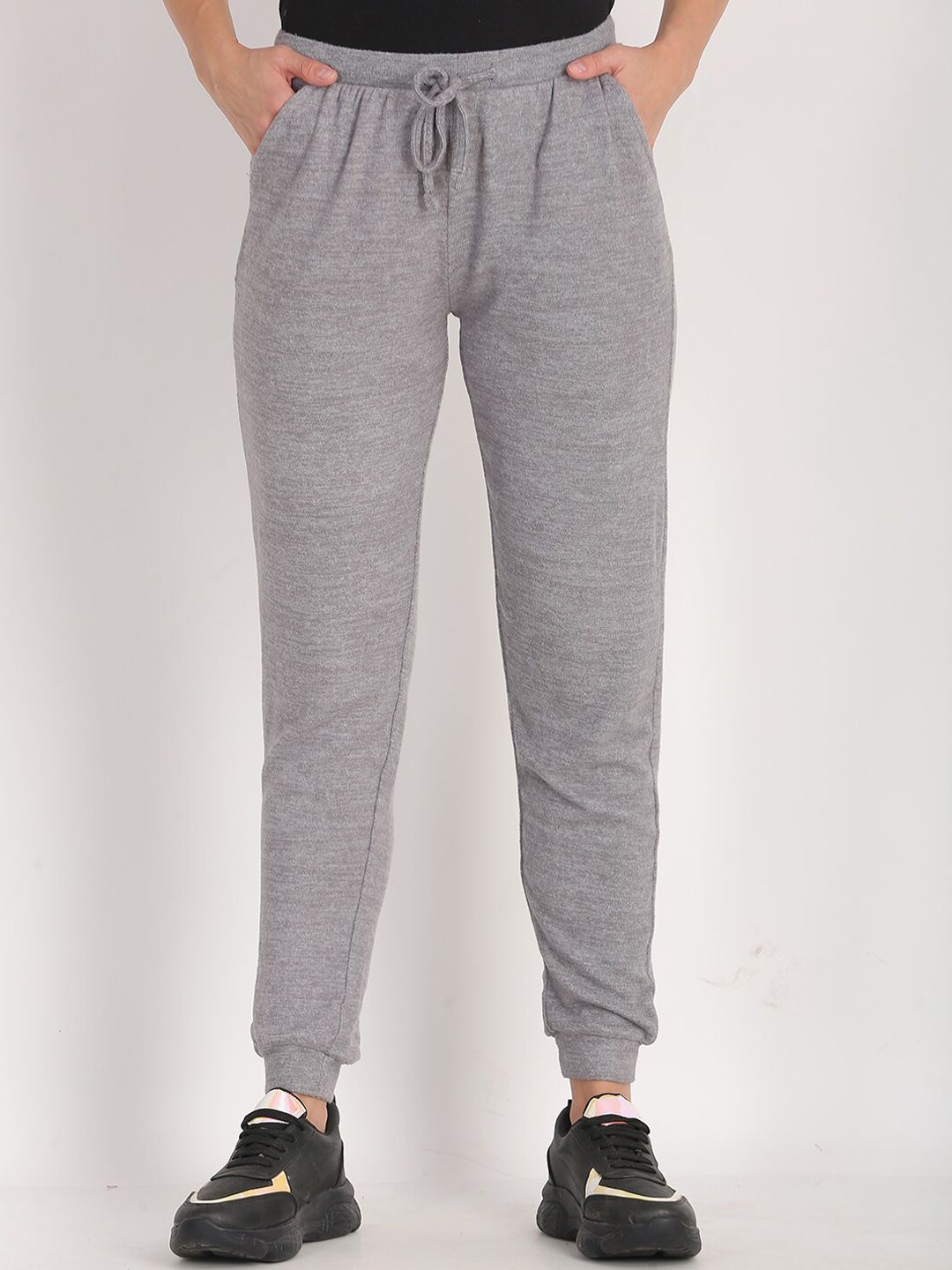 NoBarr Women Grey Joggers Trousers Price in India