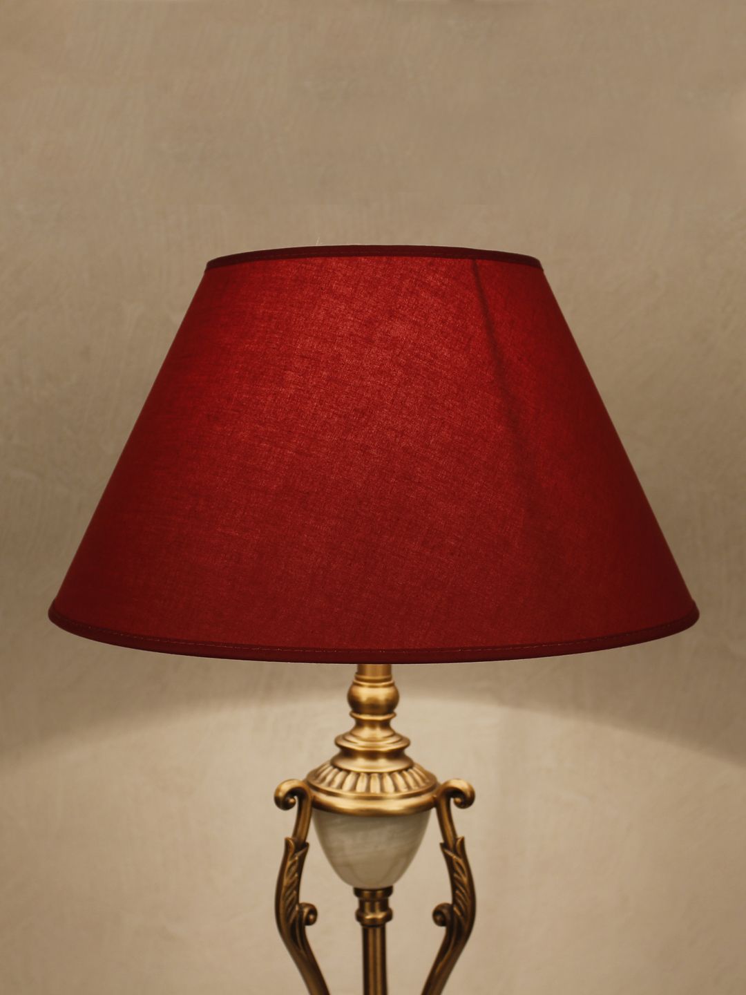 THE LIGHT STORE Red Solid Table Top Lamp Shade Price in India