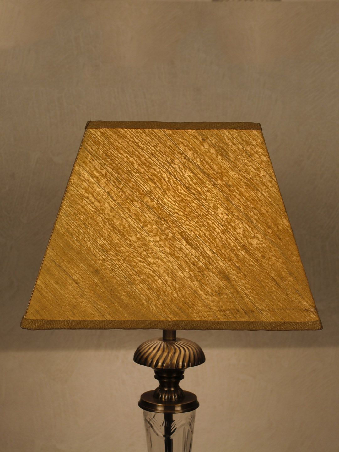THE LIGHT STORE Beige Self-Design Contemporary Table Top Lamp Shade Price in India