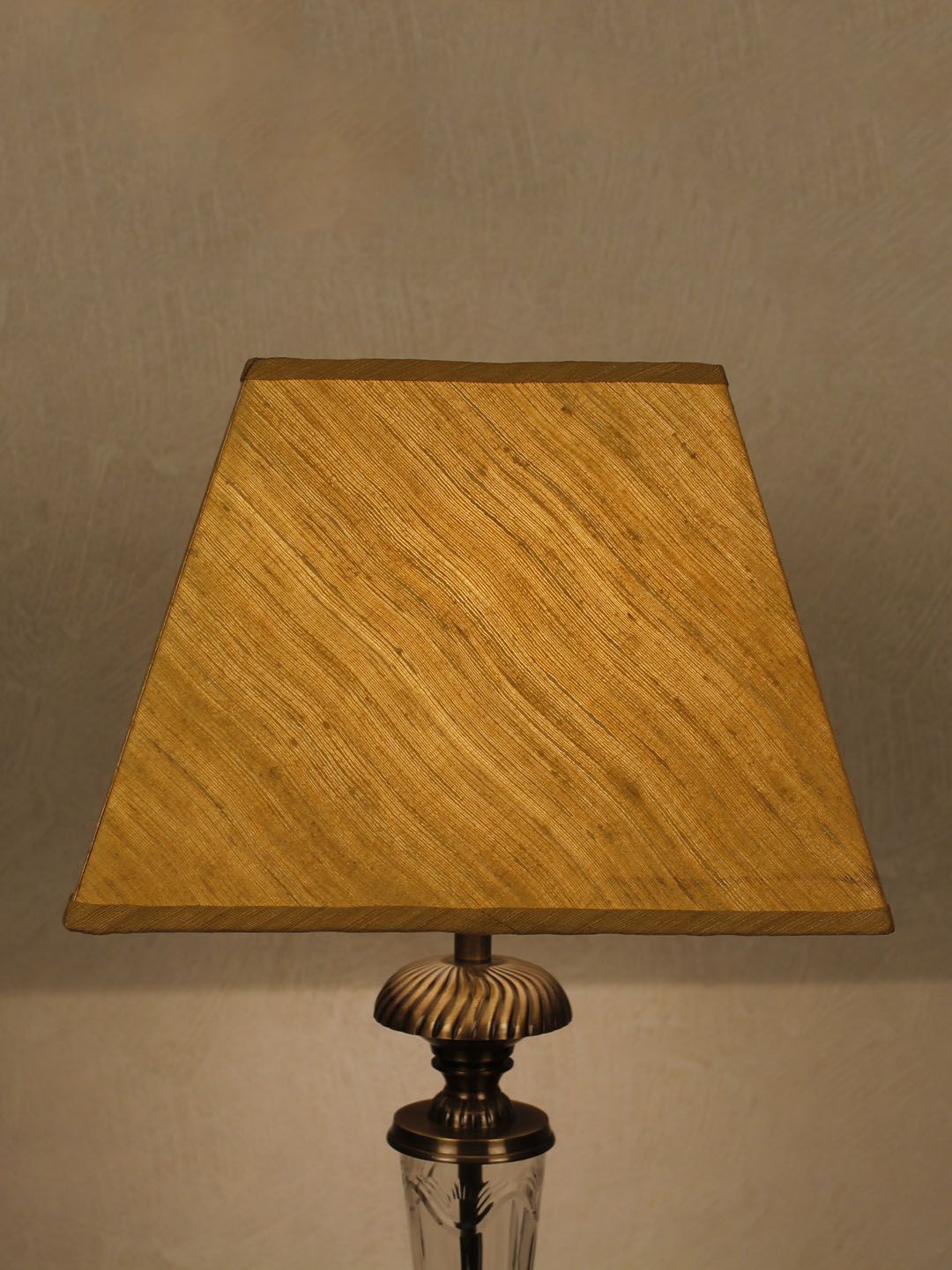 THE LIGHT STORE Beige Self-Design Table Top Lamp Shade Price in India