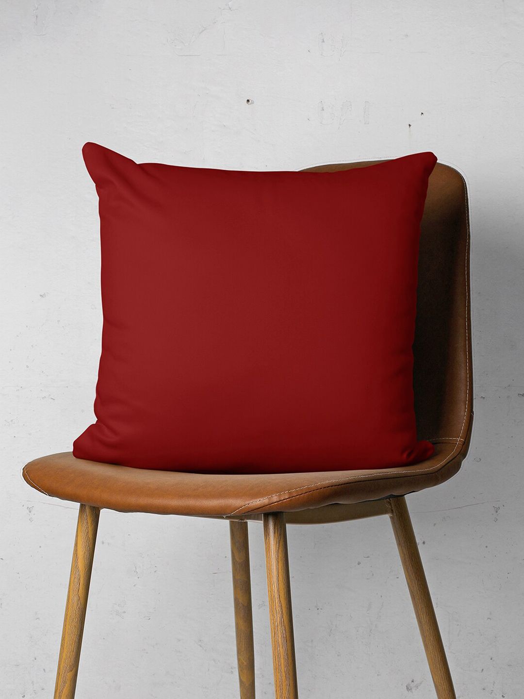 Encasa Homes Red Pack of 2 Square Cushion Covers Price in India