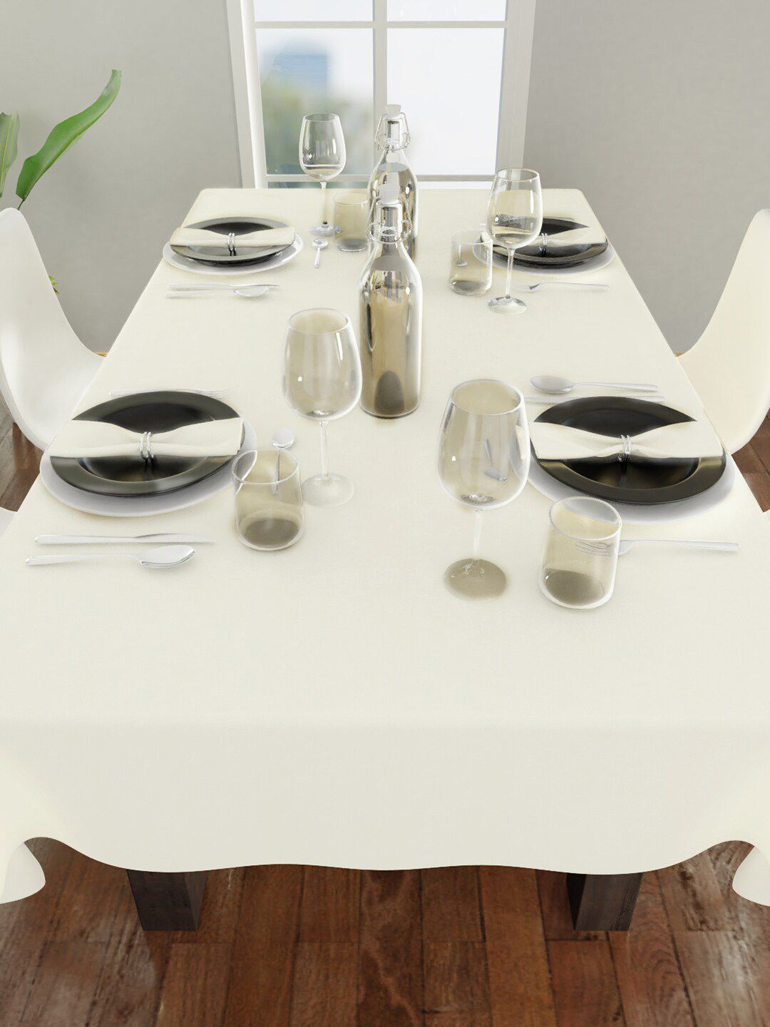 Encasa Homes Unisex Beige Table Cloth Price in India