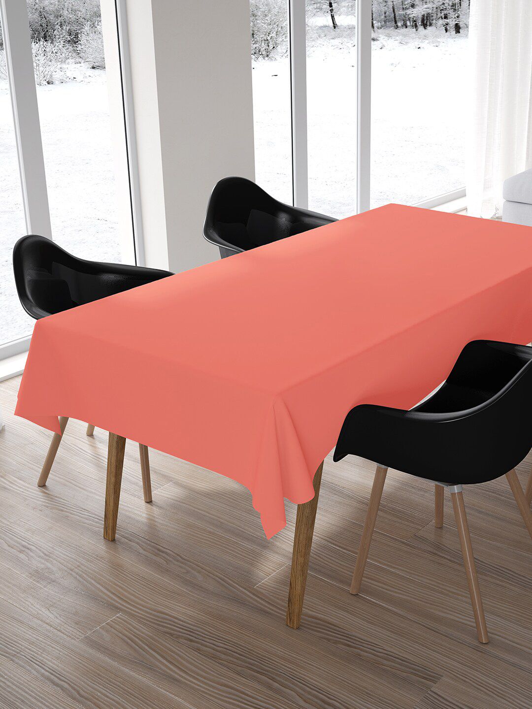Encasa Homes Unisex Coral Solid Table Cloth Price in India