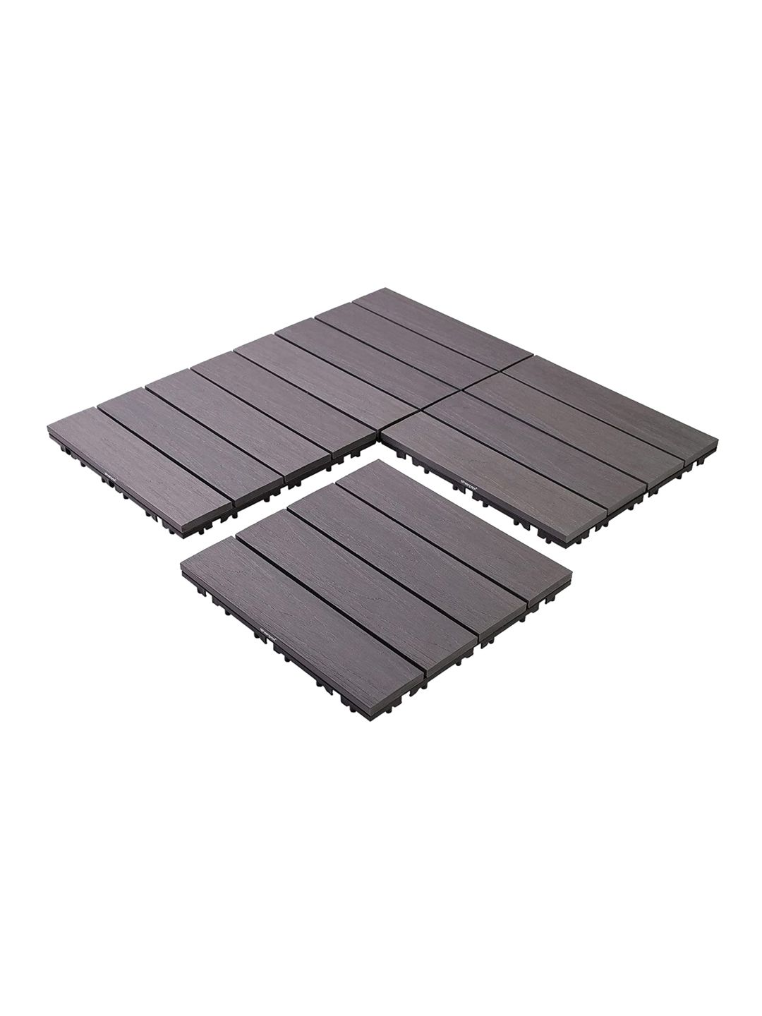 Sharpex Grey Striped 1 Piece Wooden WPC Deck Tiles Price in India