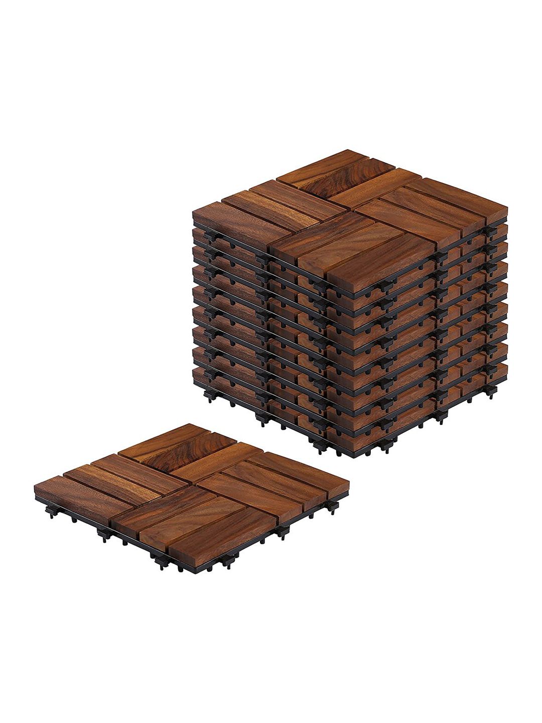 Sharpex Brown Walnut Wood Deck Tiles Price in India
