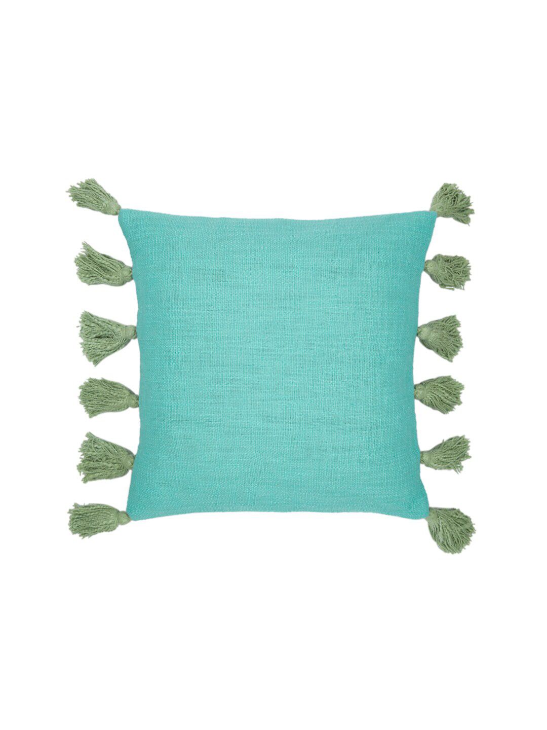 Living scapes by Pantaloons Blue Solid Square Cushion Covers Price in India