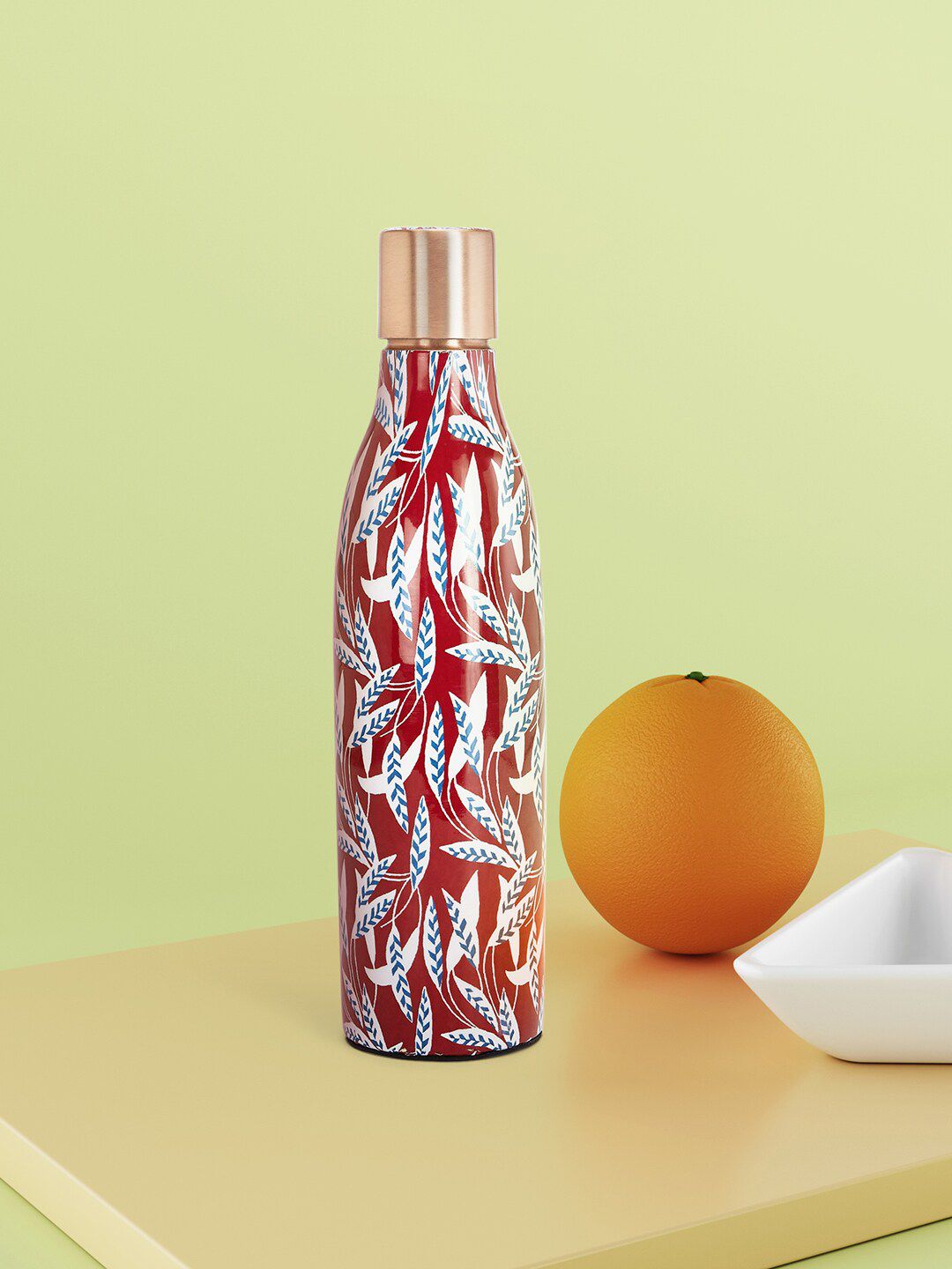 Living scapes by Pantaloons Red & White Printed Water Bottle Price in India