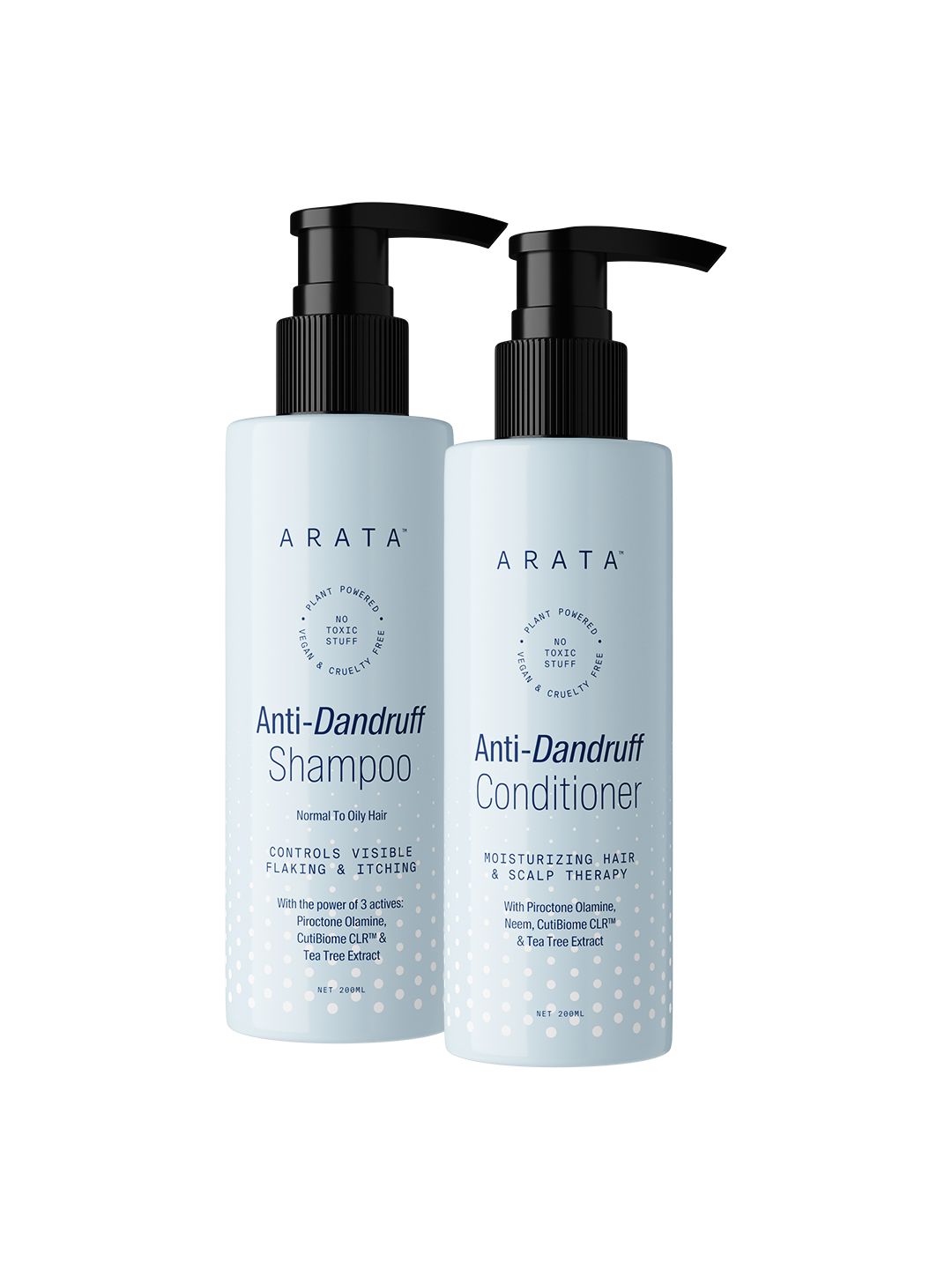 ARATA Set of Anti-Dandruff Shampoo & Conditioner with Tea Tree Extract - 200 ml Each