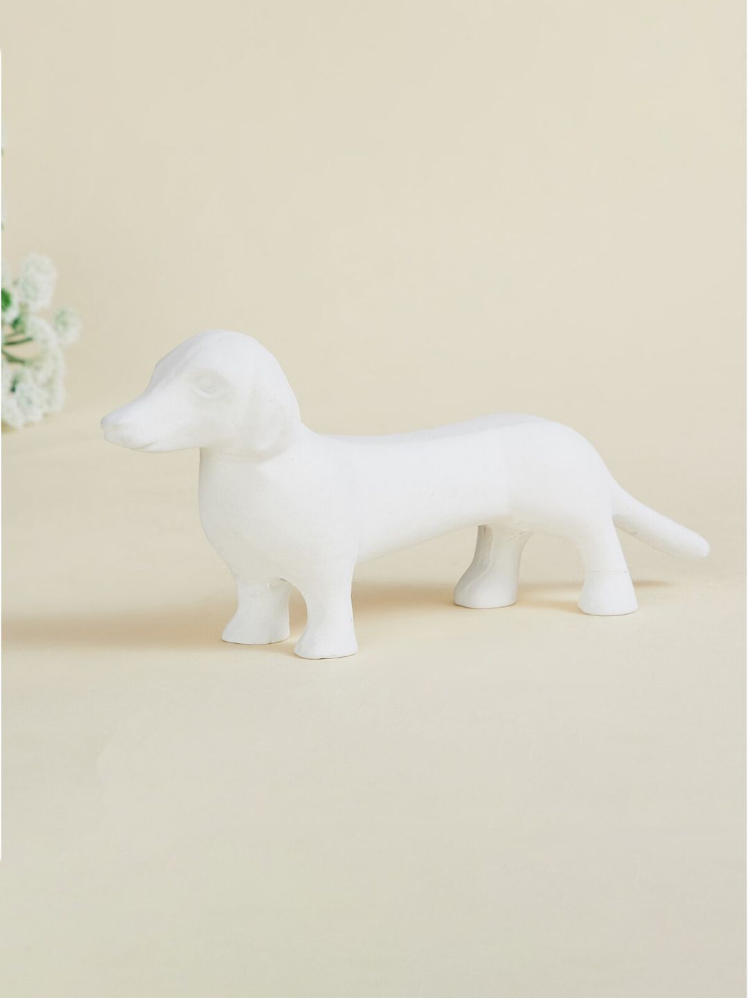 Home Centre White Solid Metal Dog Figurine Showpieces Price in India