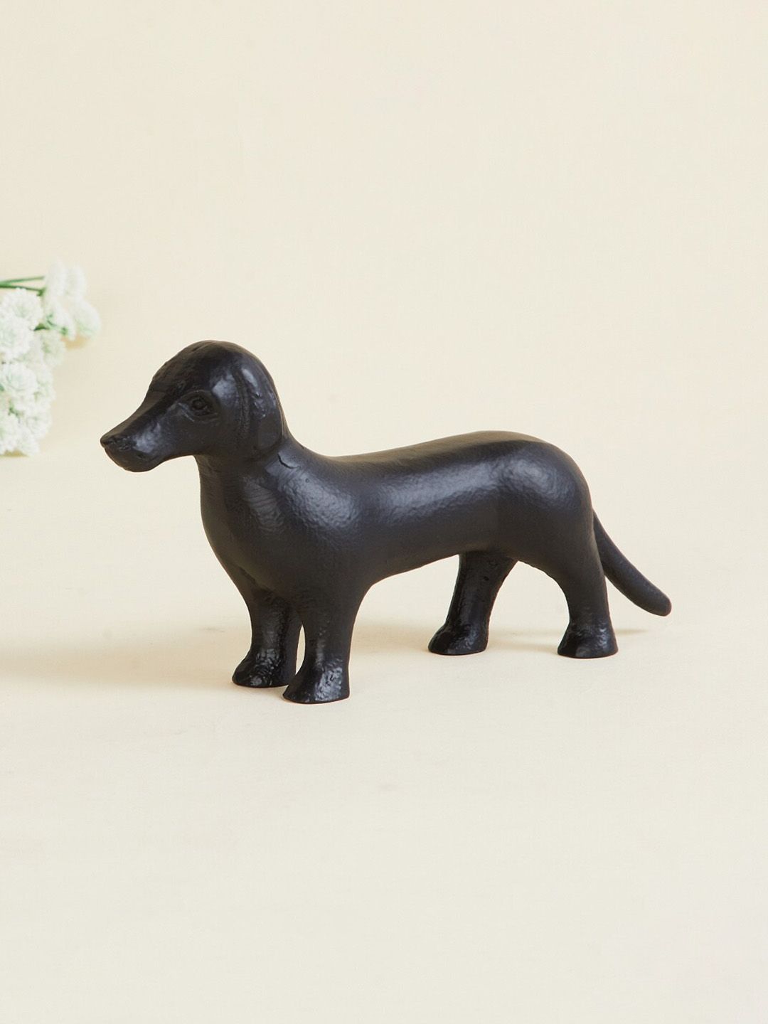 Home Centre Black Solid Metal Dog Figurine Showpieces Price in India