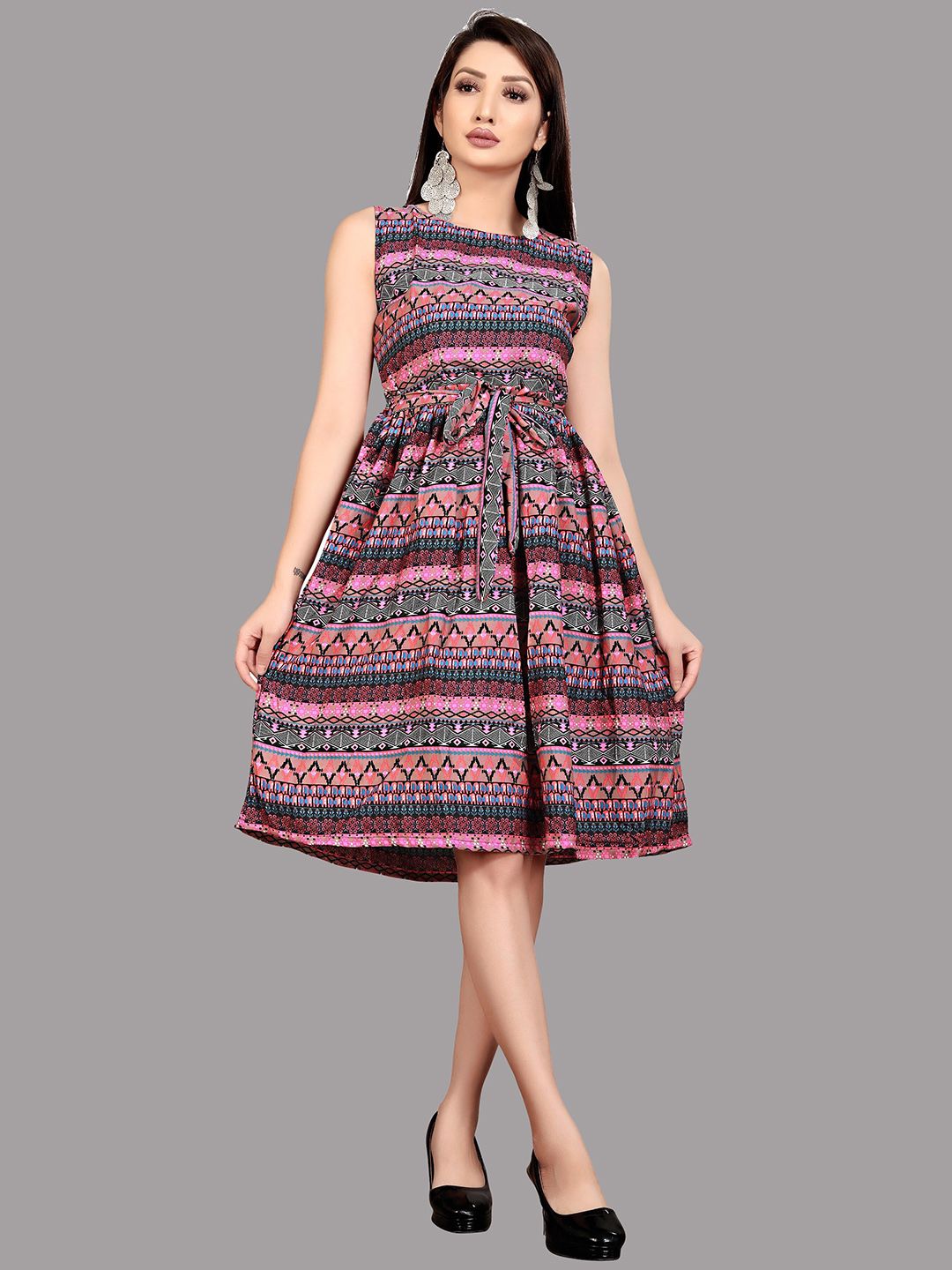 MODLI 20 FASHION Pink Crepe Dress Price in India