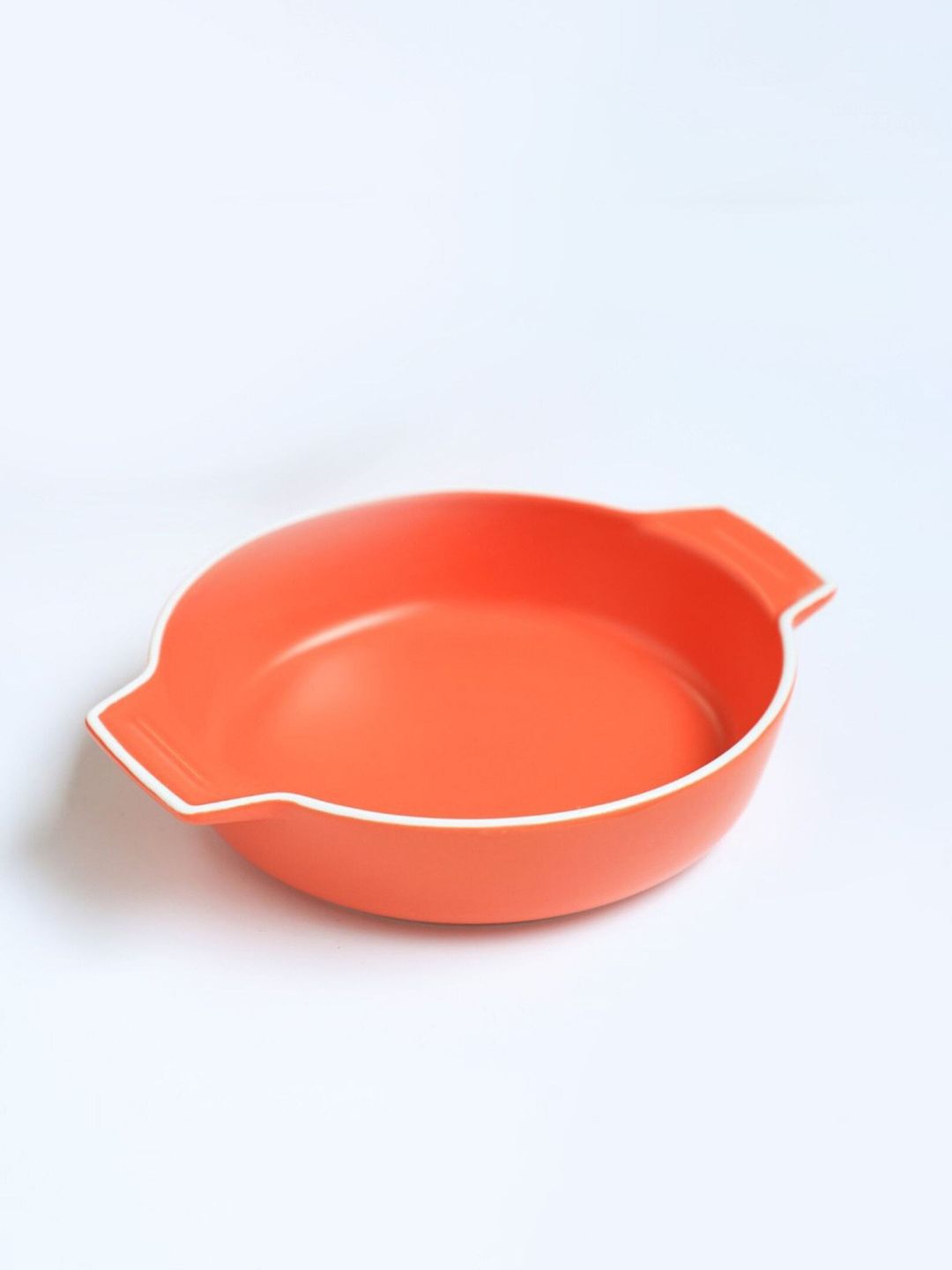 Nestasia Orange-Colored Solid Ceramic Baking Pot Price in India