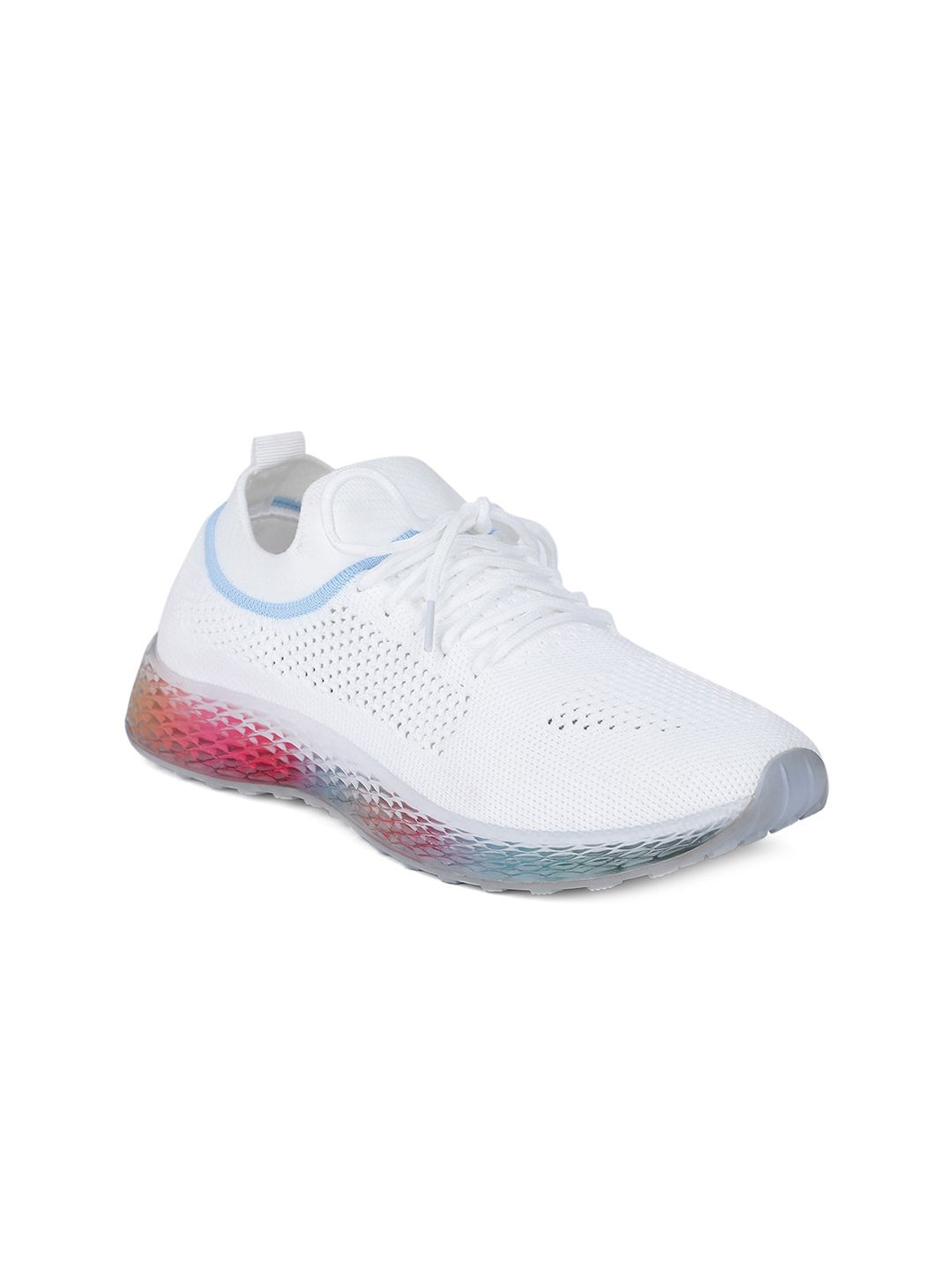 North Star Women White Woven Design Sneakers Price in India