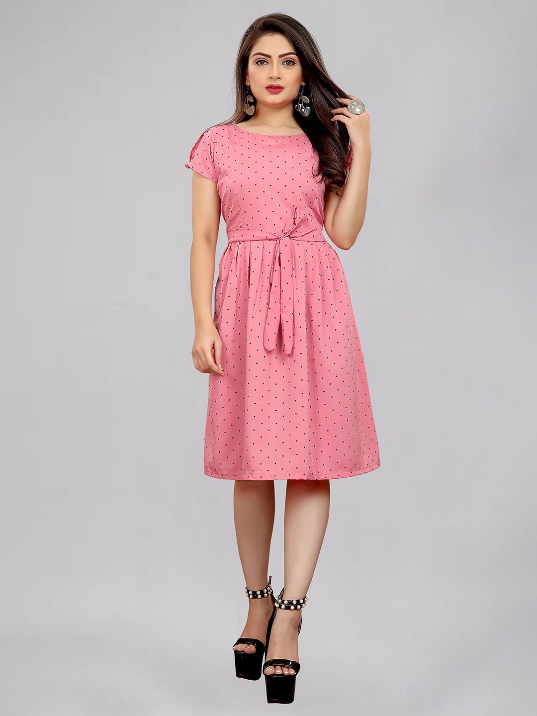 MODLI 20 FASHION Pink Crepe Dress Price in India