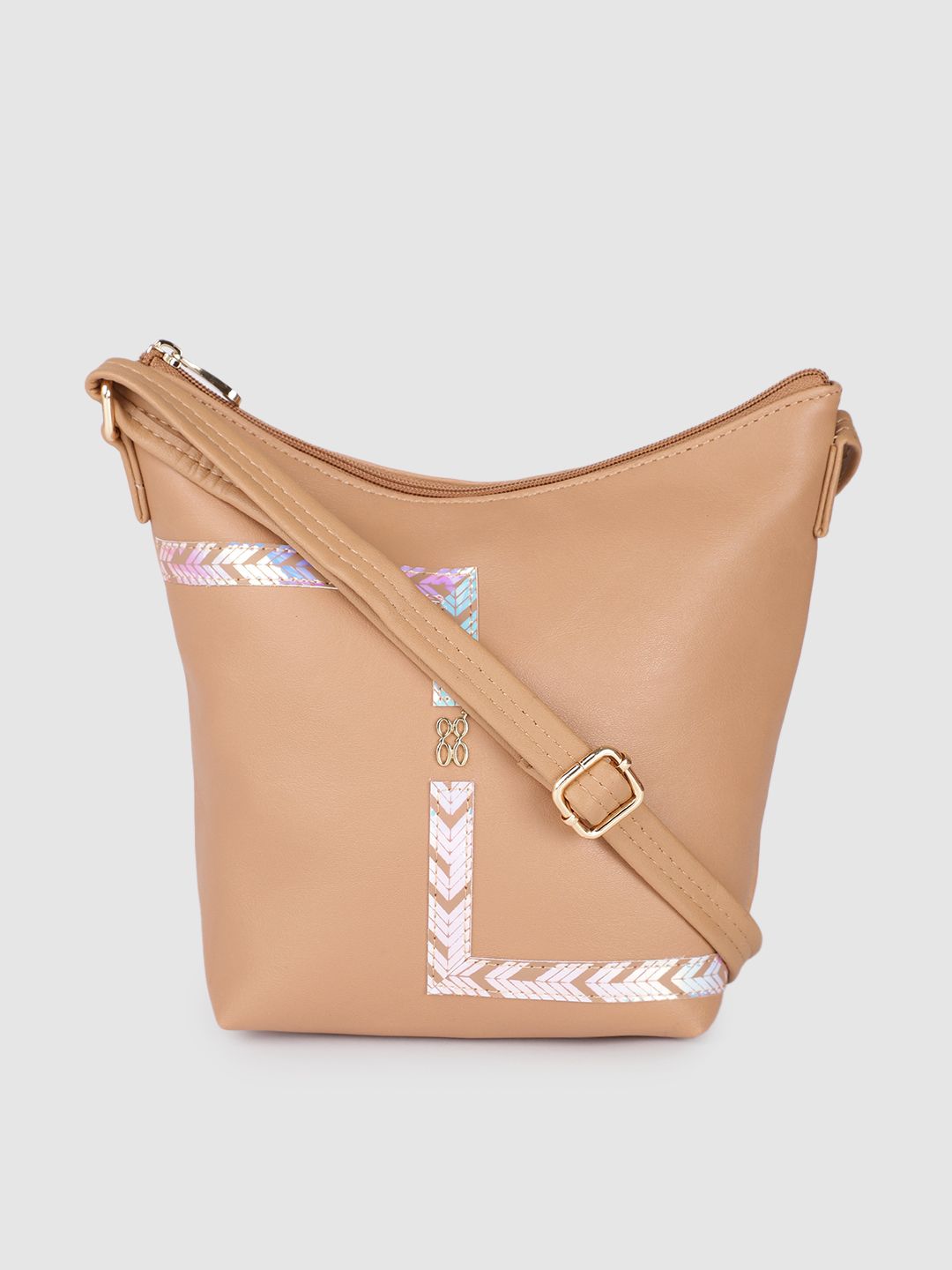 Baggit Baggit Beige Structured Sling Bag