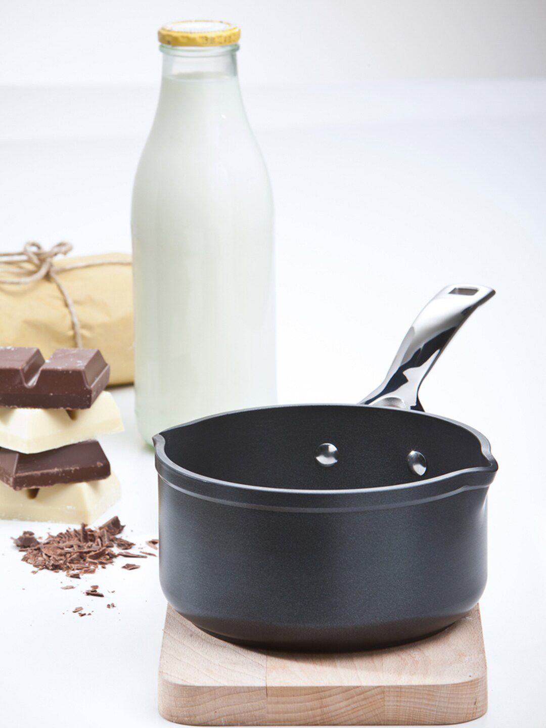 LE CREUSET Black Solid Milk Pan Price in India