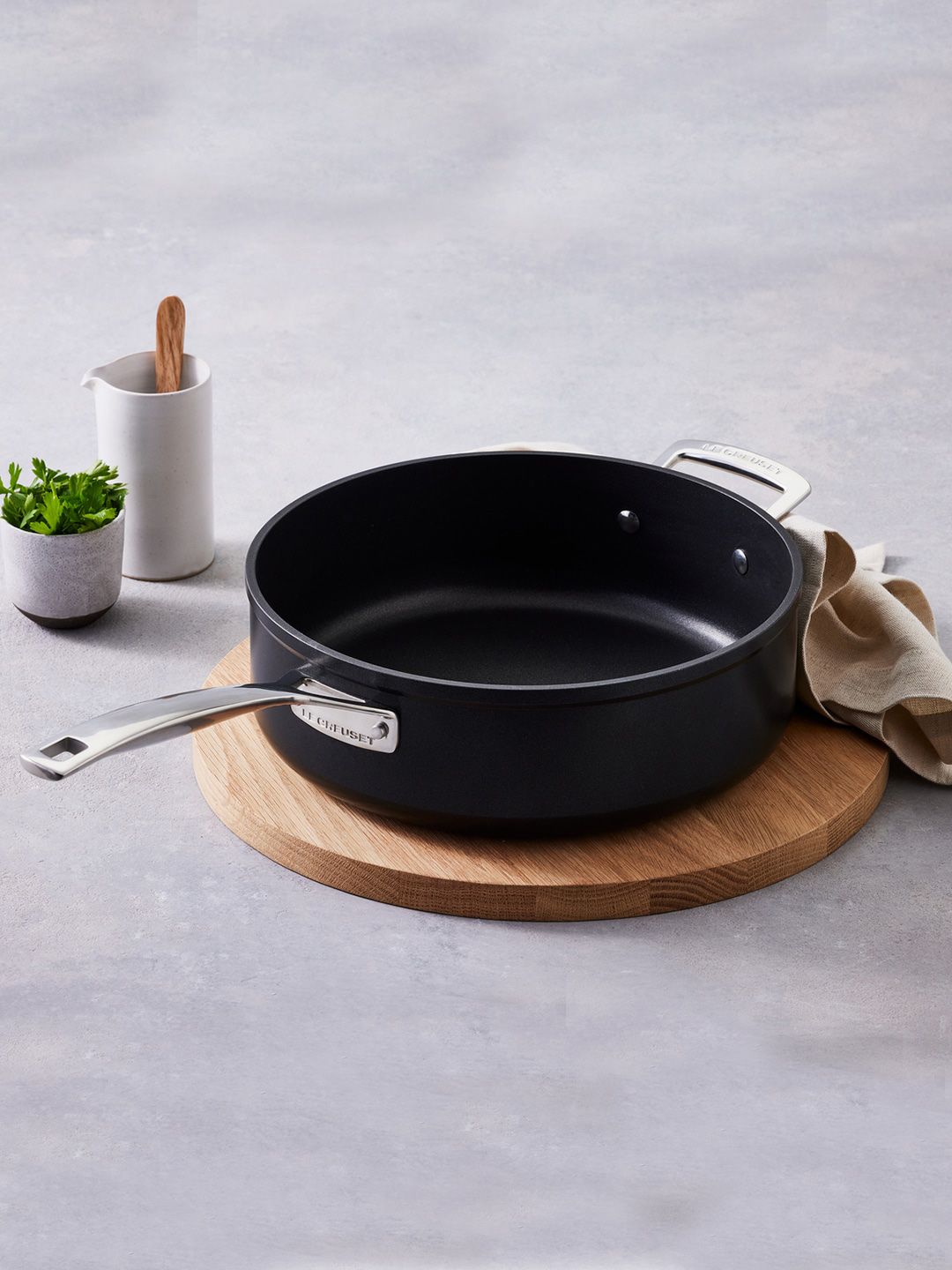 LE CREUSET Black Solid Saute Pan Price in India