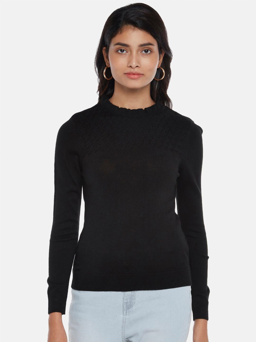 Honey by Pantaloons Women Black Pullover Price in India