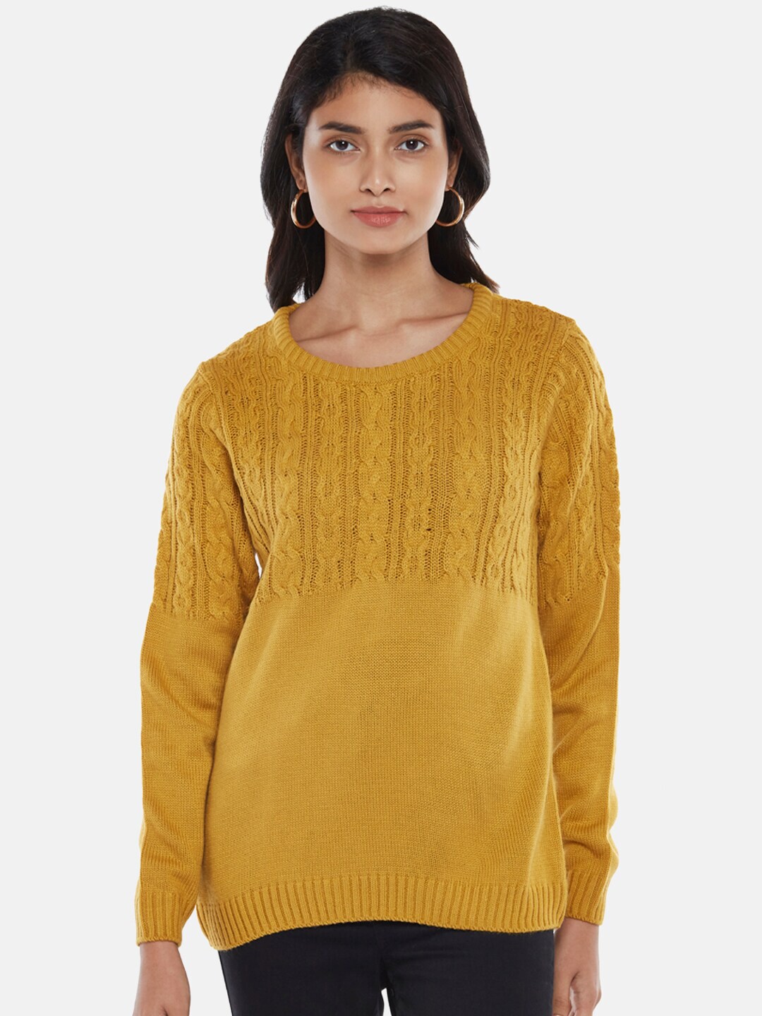 Honey by Pantaloons Women Mustard Pullover Price in India