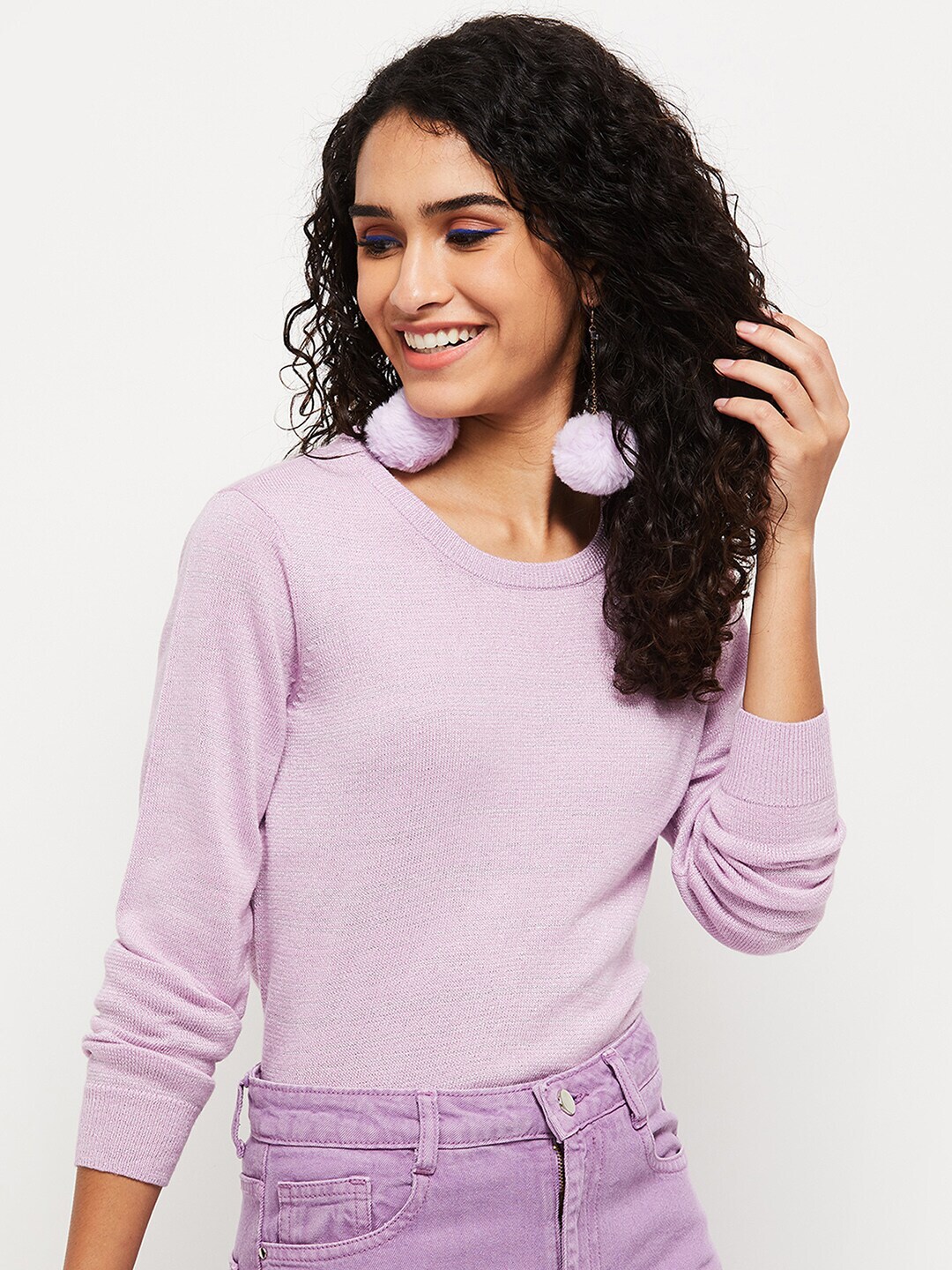 max Women Purple Sweater Vest Price in India