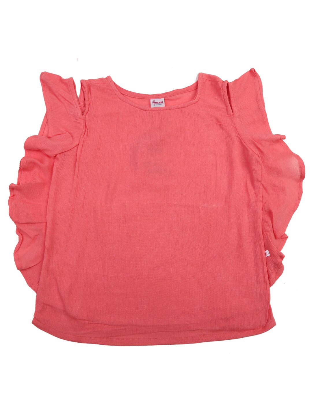 V-Mart Pink Chiffon Cold-shoulder Top Price in India