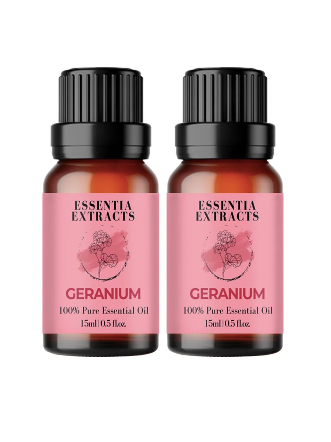 ESSENTIA EXTRACTS Pack Of 2 Transparent Geranium Essential Aroma Oils - 30ml Price in India