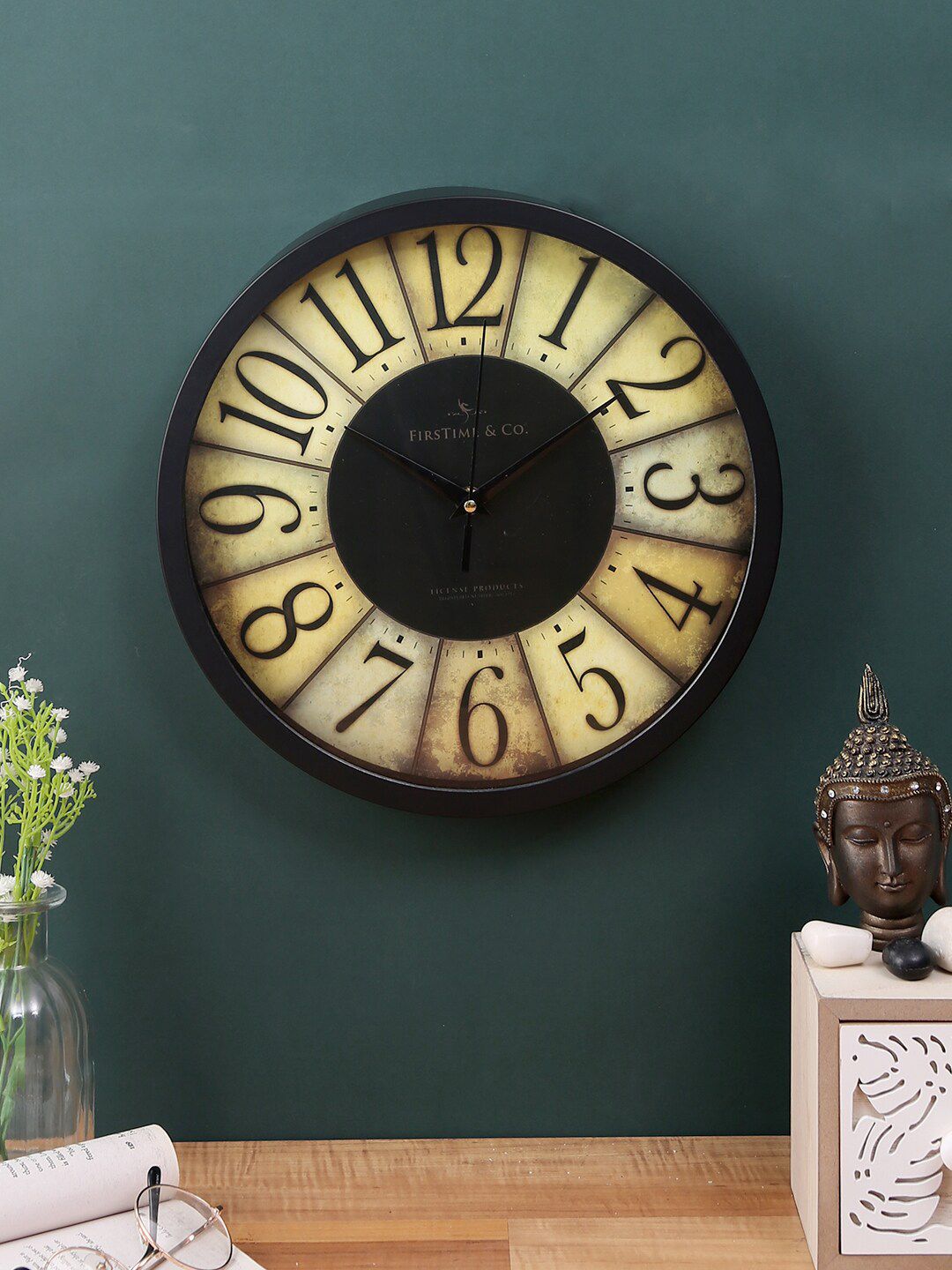 House Of Accessories Black Vintage Analogue Clock Price in India