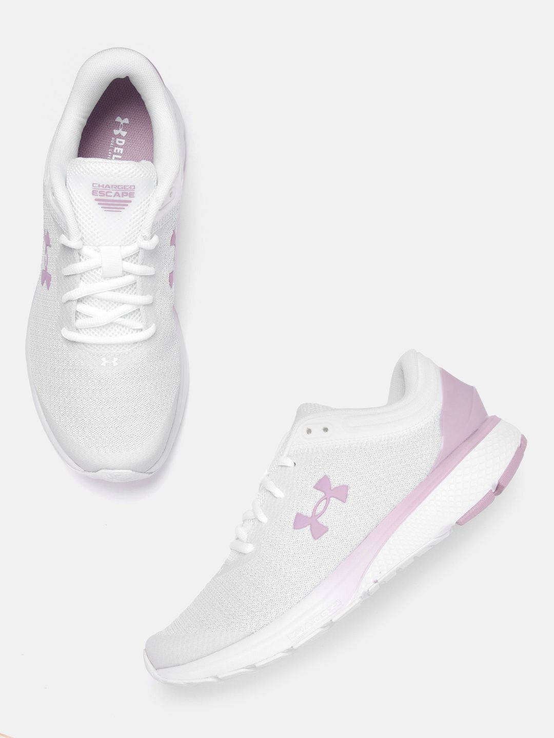 UNDER ARMOUR Women White Woven Design Charged Escape 3 BL Running Shoes Price in India