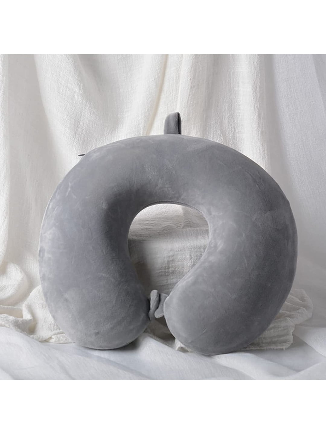 Pum Pum Grey Solid Neck Pillow Price in India