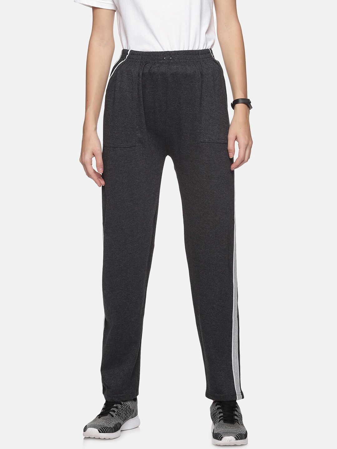 NOT YET by us Women Charcoal Lounge Pants Price in India