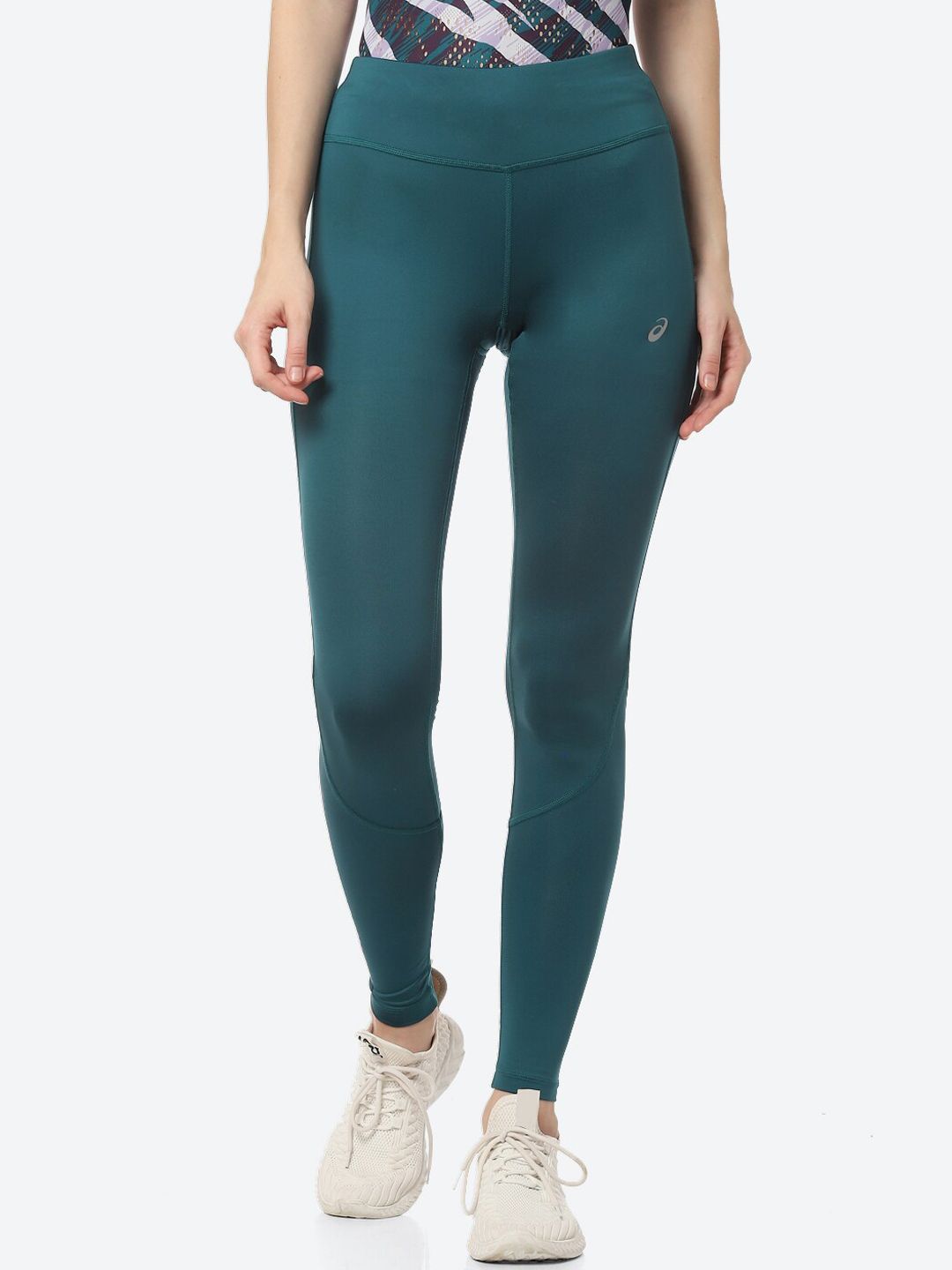 ASICS Women Green Solid Tights Price in India